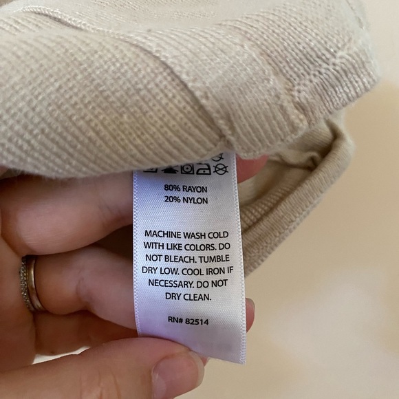 HOUSE OF HARLOW 1960 TAN CREAM CORSET KNIT CROP TOP SQUARE SCOOP NECK SIZE XS - Picture 6 of 6